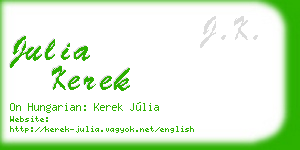 julia kerek business card