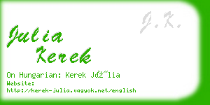 julia kerek business card